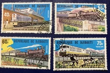 Djibouti: Complete set of 4 Trains SC # 485-488, issued 1979. Lot#02-082204