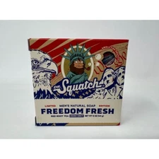 Dr. Squatch Limited Edition Freedom Fresh Bar Soap 5oz All Natural Zero Grit