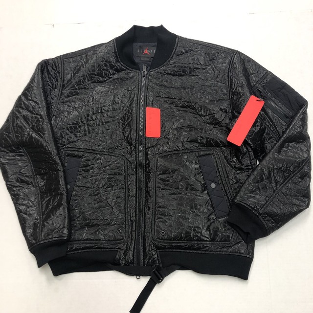 nike jordan ma 1 bomber jacket in black