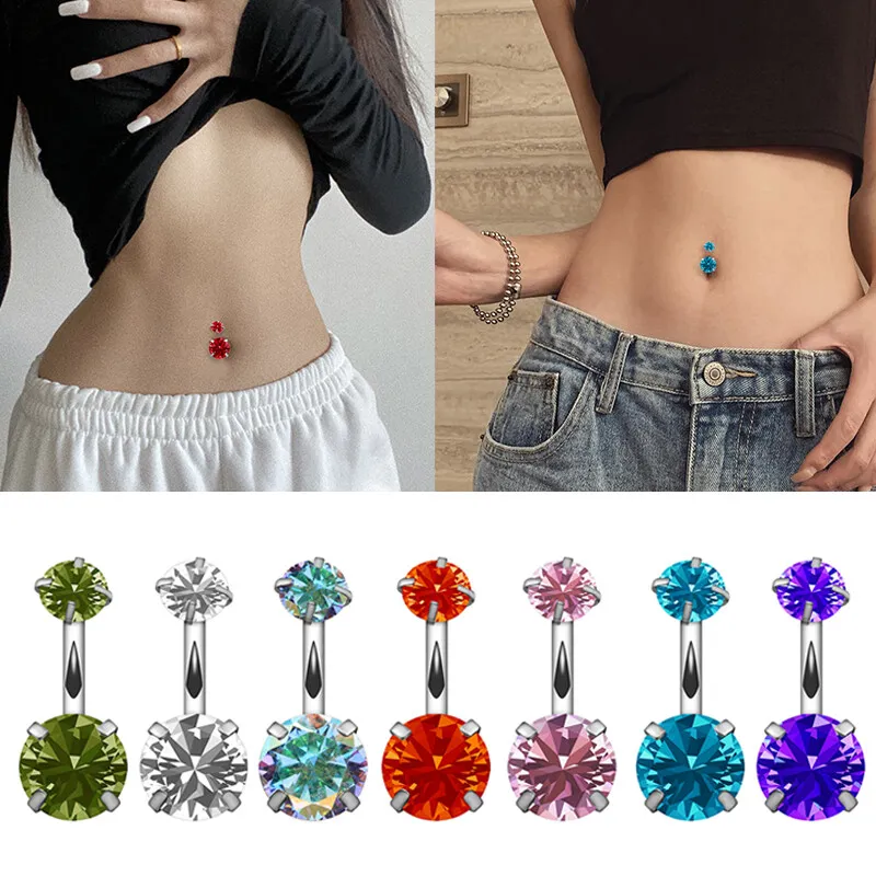 ZOYLINK Women's Stainless Steel Navel Assorted Decorative Belly Button Ring  Body Piercing Jewelry (Gold) : Amazon.in: Jewellery