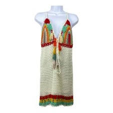 Fashion Nova Womens Sleeveless Crochet Dress Sz S Boho Hippie Fairy
