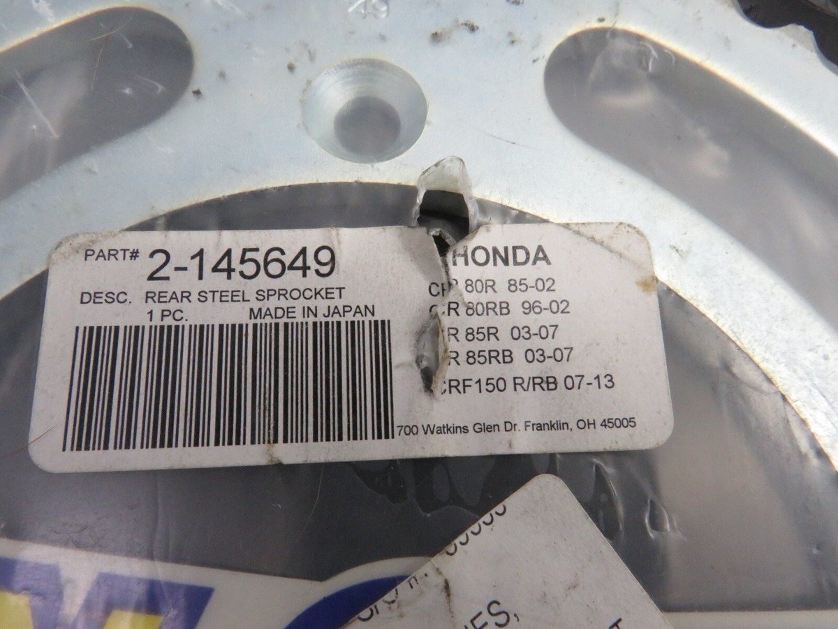 r③ 86-07 HONDA CR 80 CR 85 SUNSTAR REAR SPROCKET STEEL 420 49T | eBay