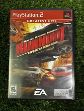 Burnout: Revenge (Sony PlayStation 2 PS2, 2005) Box and Disc W/Manual TESTED CIB
