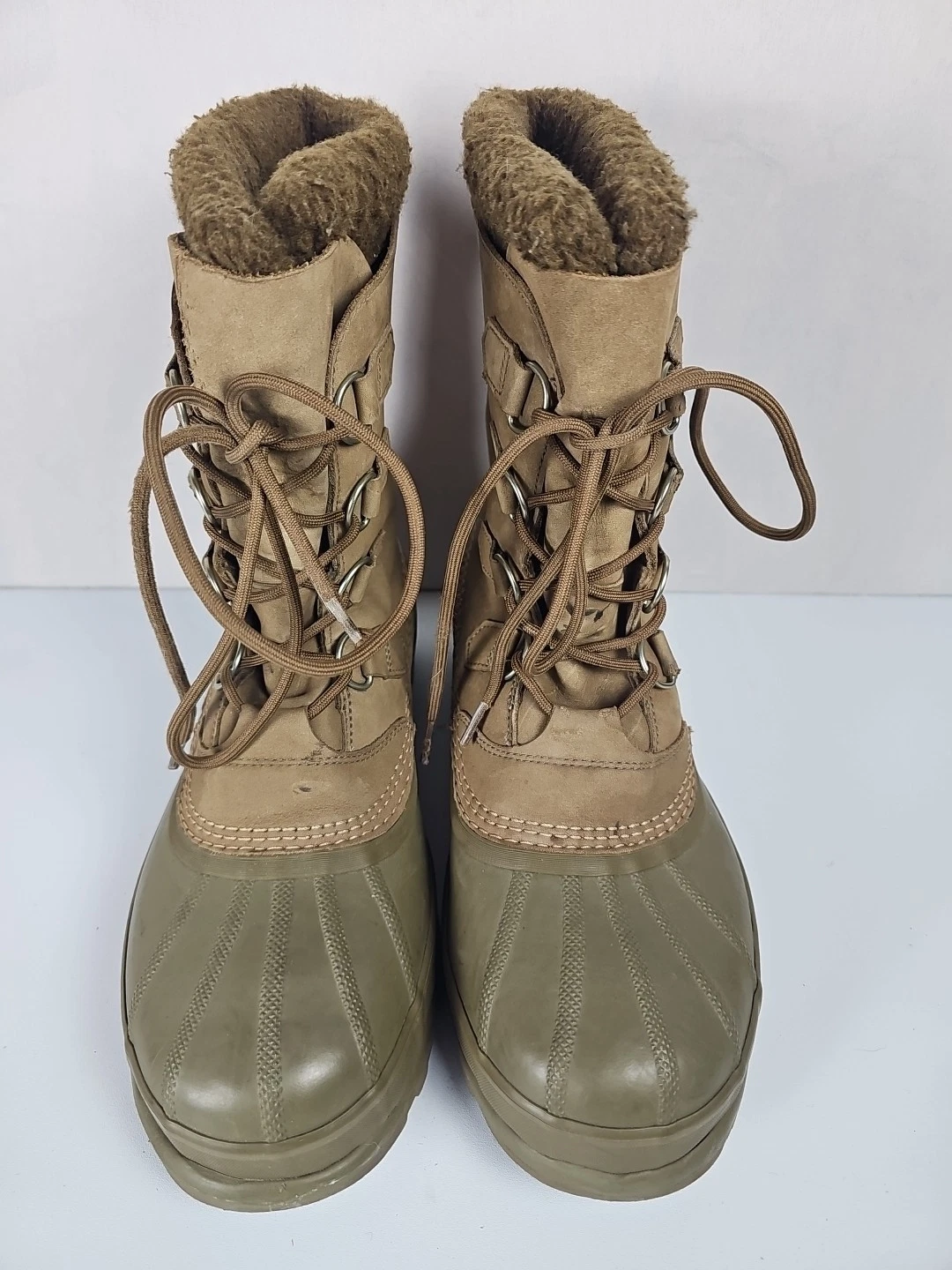 Sorel Caribou Winter Boots Mens Size 11 Brown Waterproof Insulated Snow Hunting