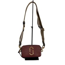 Borsa a tracolla MARC JACOBS THE SNAPSHOT in pelle bordeaux da donna con...