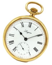 Orologio da tasca Longines quadrante romano fob vintage dal Giappone