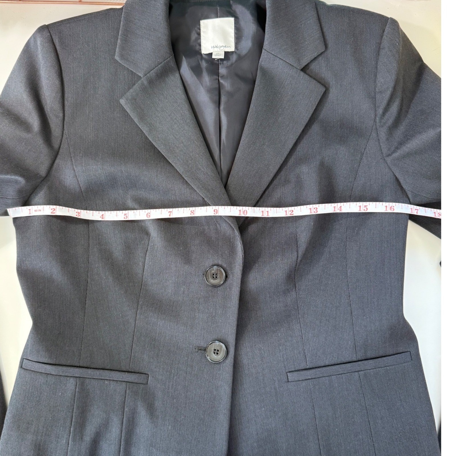 Halogen Womens Gray Two Button Blazer Jacket Size… - image 7