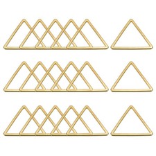 Triangle Earring Beading Hoop Hollow Frame Charm 17mm/ 0.67" Brass Tone, 20pcs