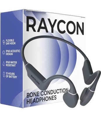 Raycon Bone Conduction Headphones (Gray) Model # RBB842 - NEW IN BOX!!!