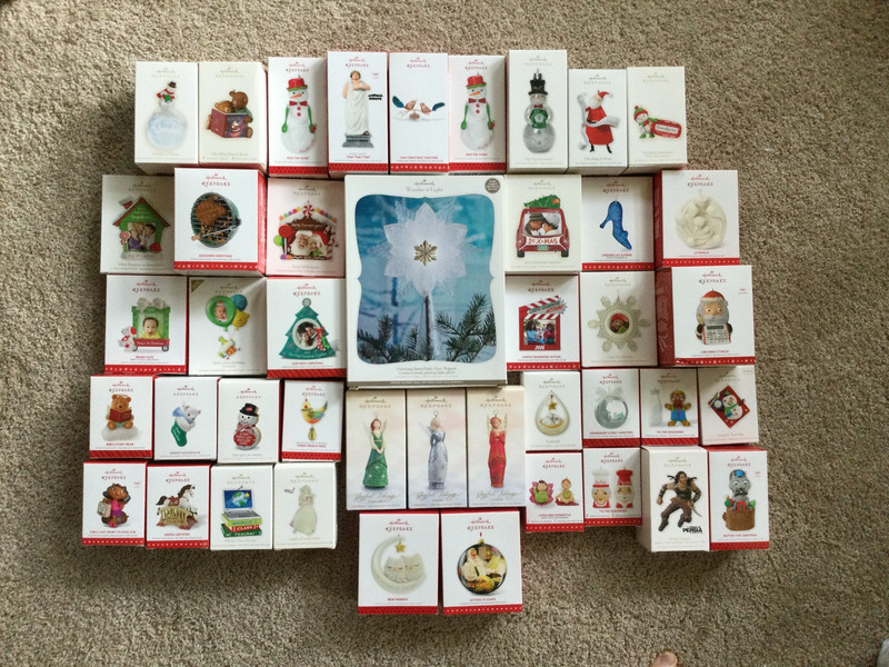 HALLMARK / LOT OF 41 ORNAMENTS / VARIOUS YEARS / NEW IN BOX / LOT# 743