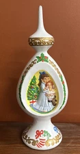 VTG 1977 Byron Molds Ceramic Christmas Child 3D Sculpted Ornament Table Top 13”