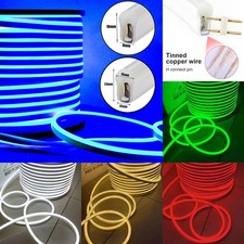 50ft 110V LED Neon Rope Light Strip Waterproof Outdoor Commercial Building Decor