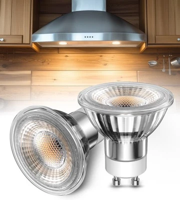 TOBEBRIGHT GU10 LED Range Hood Bulbs 6W, 3000K Warm White Kitchen 50W Halogen 3000k