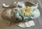 Weller Pottery Delsa Vase Hand Painted Floral Stippled Art Deco Pottery Ohio USA