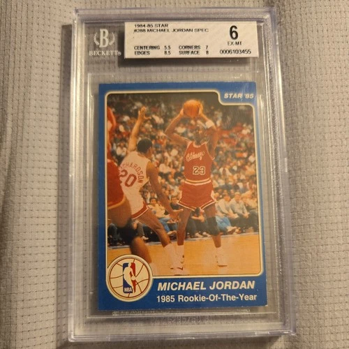 1984-85 Star #288 Michael Jordan BGS 6 SHARP Incredible Sub-Grades