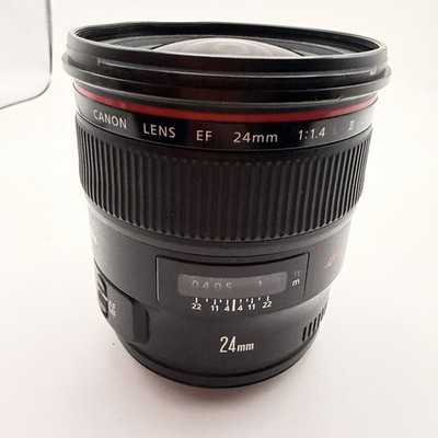 Canon EF Ultrasonic Lens 24mm f/1.4 L II USM Tested Working