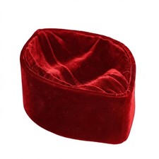 African Native Hat Foldable Velvet Hat Red, Extra Large: 24 5/8
