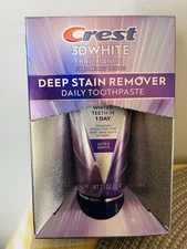 Crest 3DWhite Brilliance Deep Stain Remover Ultra White Toothpaste 2.1 oz New