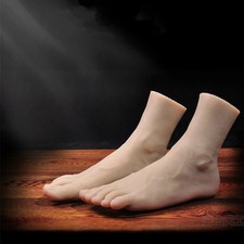 Realistic Lifelike Silicone Male Feet Mannequin 26CM Foot Model For Shoe Display