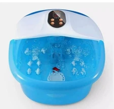 Carevas Foot Spa Massager Heated Foot Bath With 14 Massaging Rollers O2 Bubbles