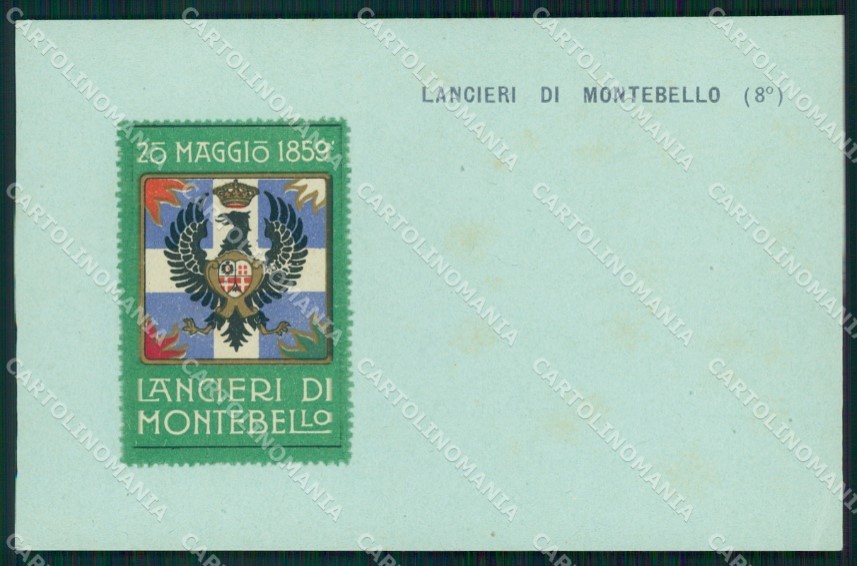 Militari Reggimentale Cavalleria Lancieri di Montebello cartolina MT8131