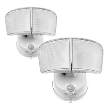 1,000-Lumen Twin-Head Motion-Activated Battery-Operated LED Security Lights,...