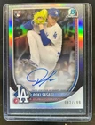 2025 Bowman Chrome Roki Sasaki Rookie Auto RC Refractor Rookie #82/499 Dodgers