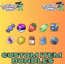 Pokemon Legends ZA - 7 Custom Item Bundle Gold Bottlecap Mega Shiny Legends Z-A