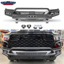 For 2025 2026 Ram 1500 Front Bumper & Bull Bar & Winch Mounting Plate&Side Wings