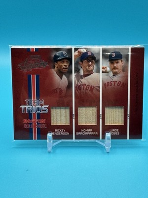 2005 Absolute Team Trios Garciaparra Boggs Henderson /150 Bat Relic Boston TT-36