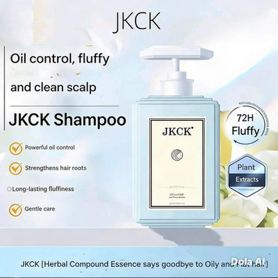 JKCK Oil Control Shampoo - 72H Fluffy Effect, Strengthen Roots, Plants Extracts
