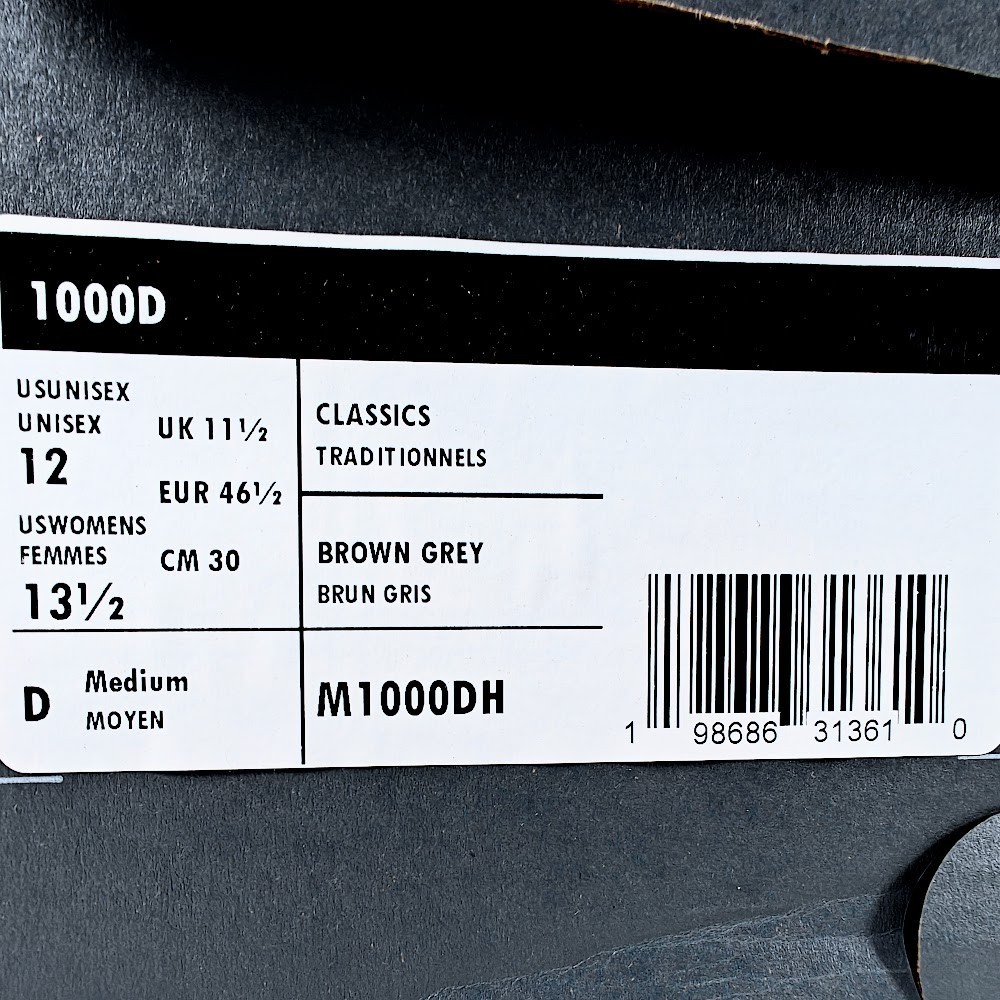 New Balance 1000 US 12 Men's Brown Grey Blue Metallic Retro Run NB   M1000DH New thumbnail 2