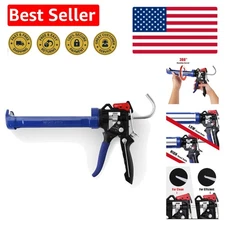 Professional Caulking Gun with 9:1 & 18:1 Thrust Ratios - Ideal for 10oz Tubes