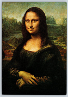 Vintage Postcard, Made in France, Mona Lisa, Leonardo de Vinci