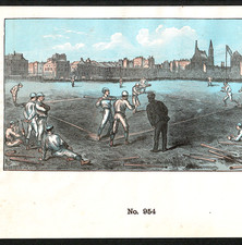 1870's Baseball Ext. RARE Short Stop Harris & Son Inner Cigar Box Label SR.L.sS