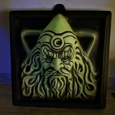 Dark Illusions 1994 Robert Marino 3-D Glow in Dark Wizard 12x12 Halloween Decor
