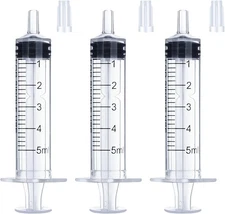 5ml Syringe for Liquid, Oral, Scientific Labs, Measurement, Dispensing, with... 
