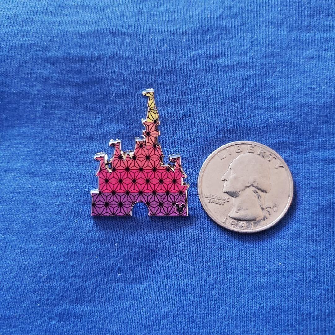 Hidden Mickey Wave A EPCOT DISNEY Castle Geodesic Spaceship Earth CHASER Pin