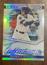 2020 Bowman Chrome Garrett Mitchell Class Of 2020 Rookie Auto 36/250 RC MINT!