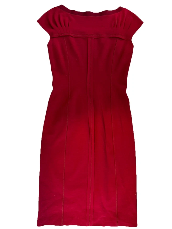 Vestido vaquero Prada para mujer mezcla de lana talla S rojo sin mangas lápiz Foto 2 de 3