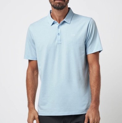 Travis Mathew Men s The Heather Polo - Heather Dream Blue