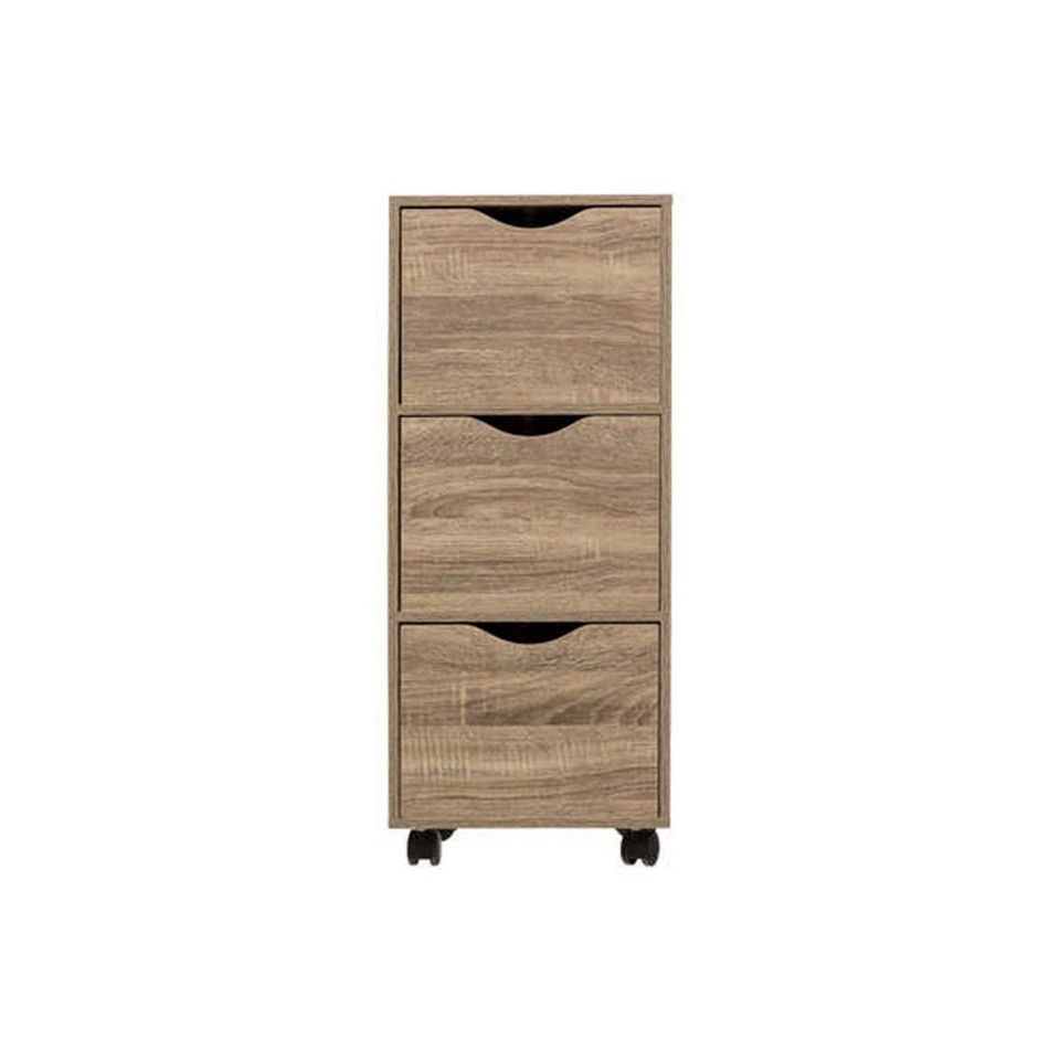 Tour de Rangement "3 Tiroirs" 80cm Naturel