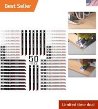 50PCS U-Shank Jigsaw Blades Set with Storage Case, Contractor Assorted HCS/HS...