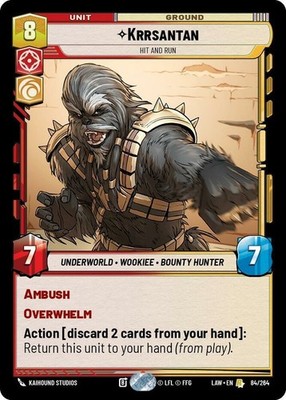 x1 Krrsantan - Hit and Run R Star Wars A Lawless Time M/NM