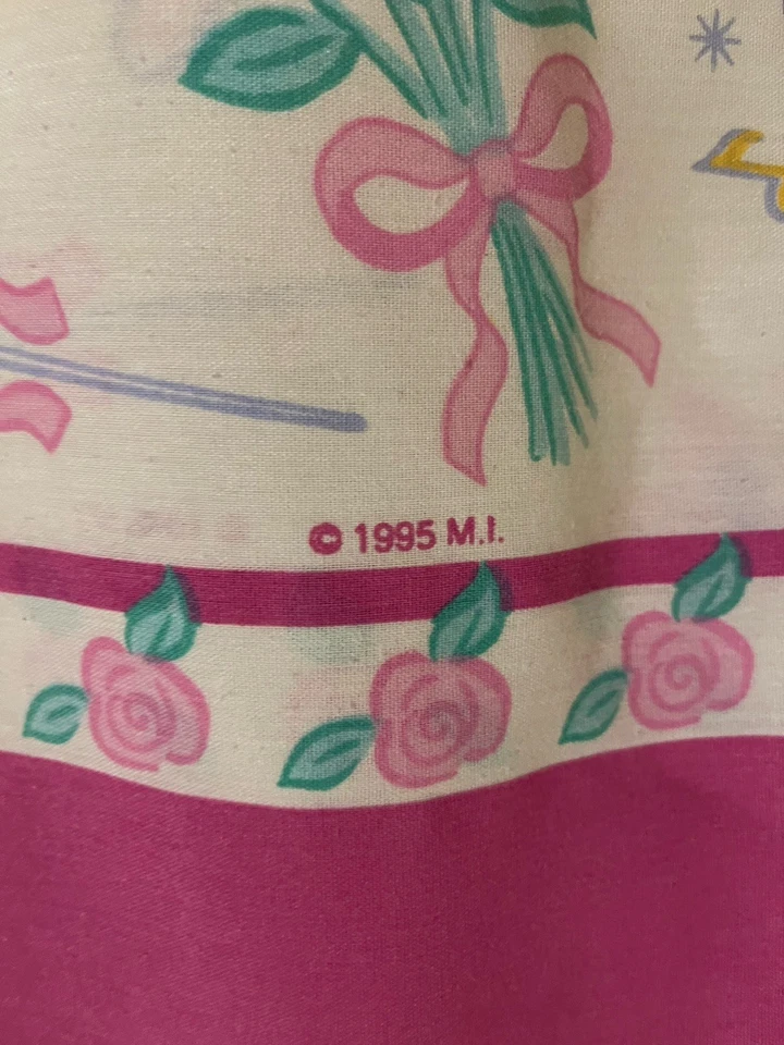 Vintage BARBIE Standard Bed Pillow Case Ballerina Hearts Ballet Flowers 1995 - Image 4 of 4