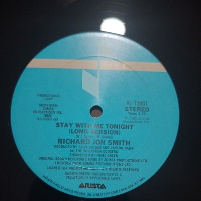 Richard Jon Smith - Stay With Me Tonight - 1982