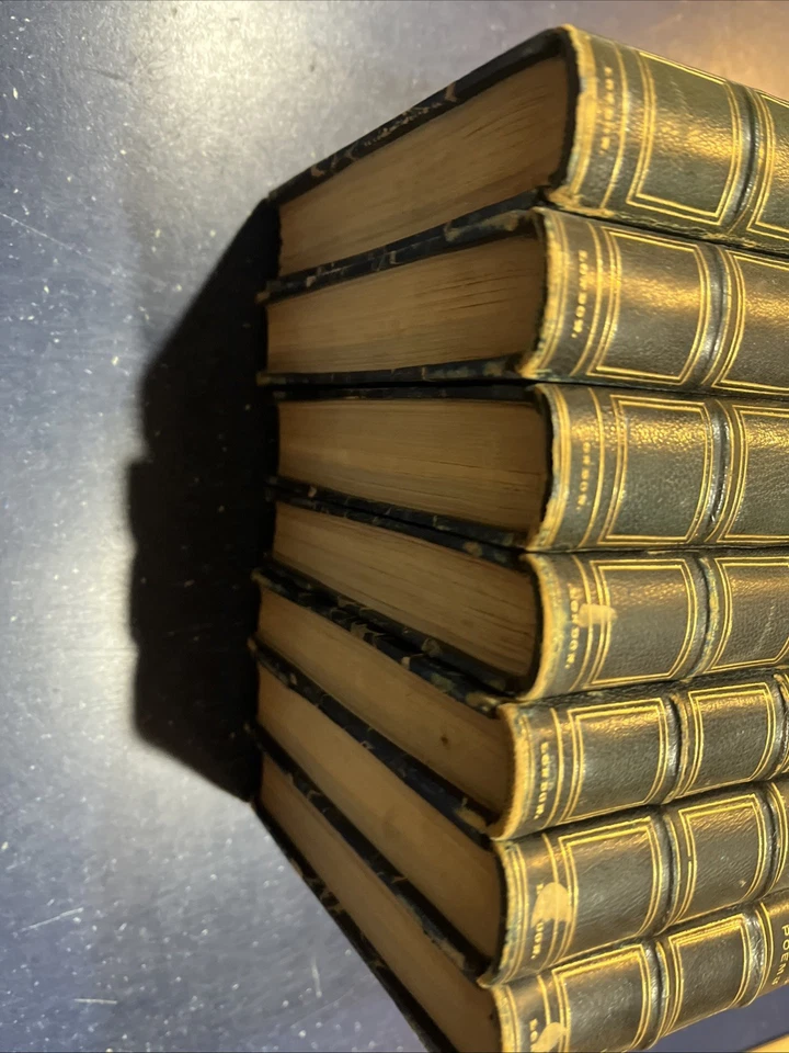 The Works Of Alfred Lord Tennyson Ten 1884 Macmillan Marbled HC, 7 Vol. Set - Imagem 3 de 4