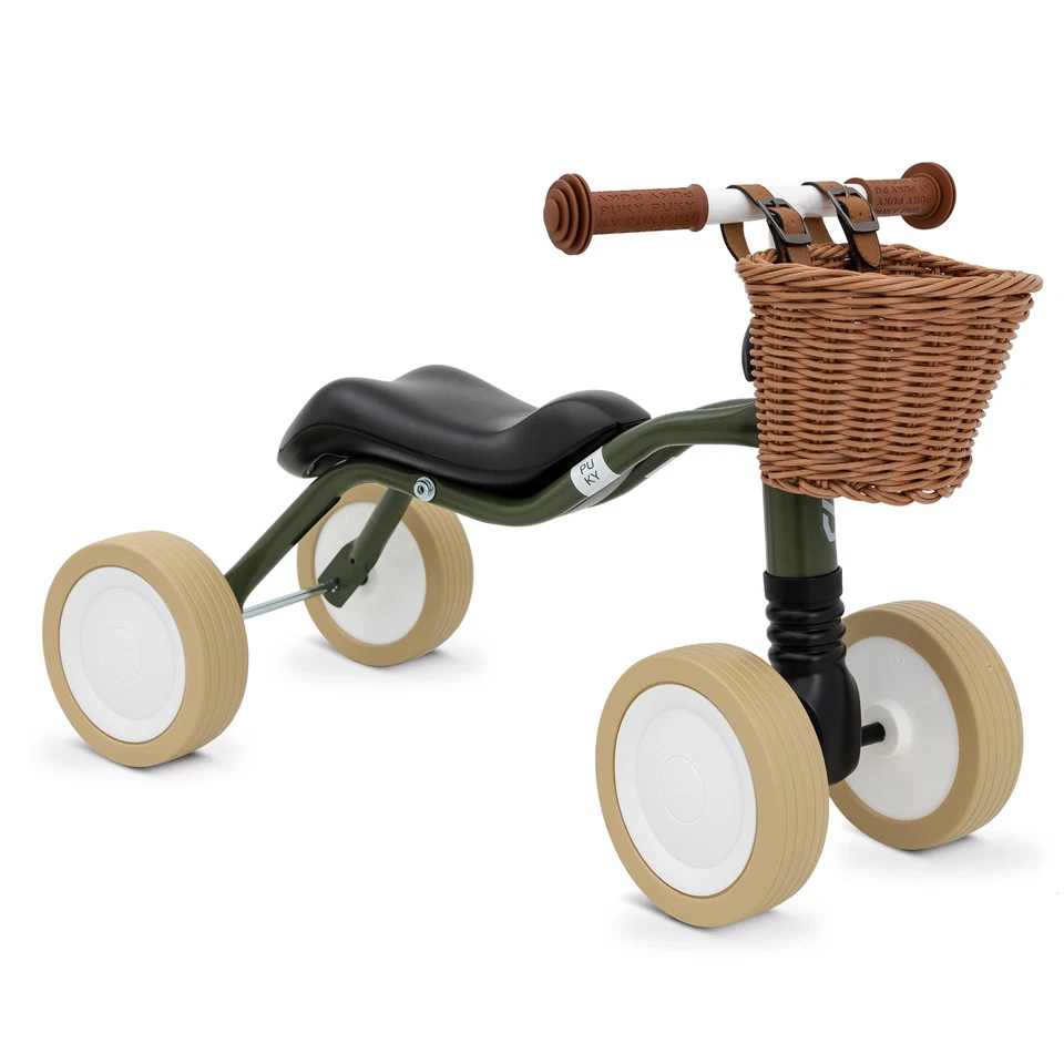 Puky WUTSCH Retro Laufrad Lauflernrad Lernrad Kinderrad Laufhilfe Olivgrün819