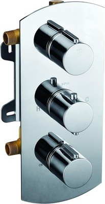 ALFI brand AB3901-PC Round 2 Way Thermostatic Shower Mixer, Polished Chrome