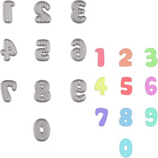 Stitched Number Metal Cutting Dies 0-9 Digits Die Cuts for Card Making Large Bir